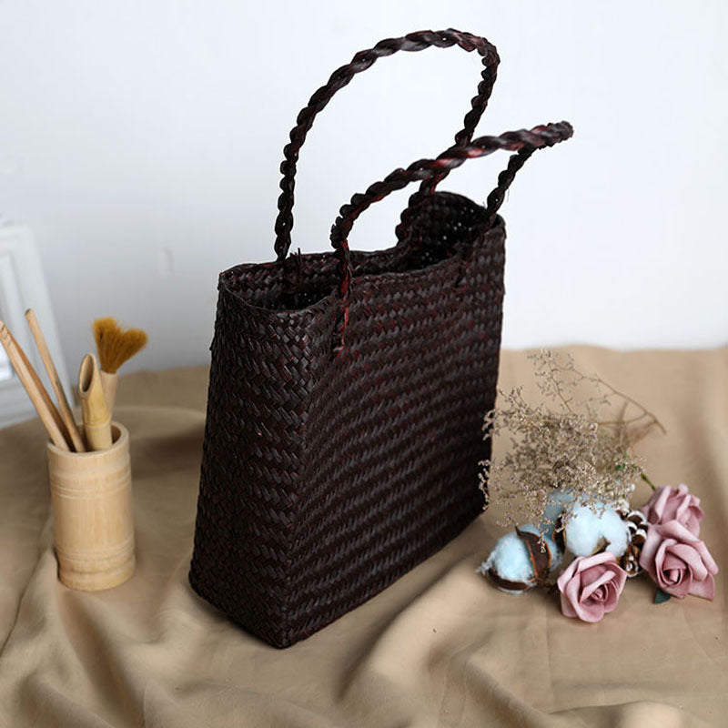 Woven Rattan Handbag - New Style Straw Bag