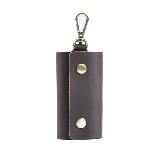 Cowhide Coin Purse with Car Keychain Multifunctional
