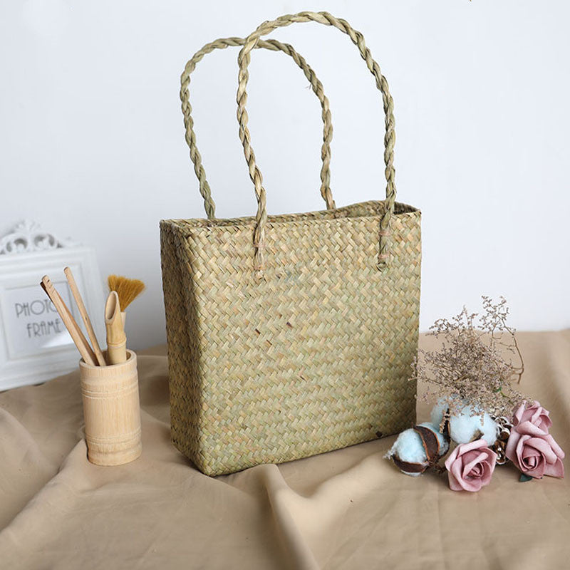 Woven Rattan Handbag - New Style Straw Bag