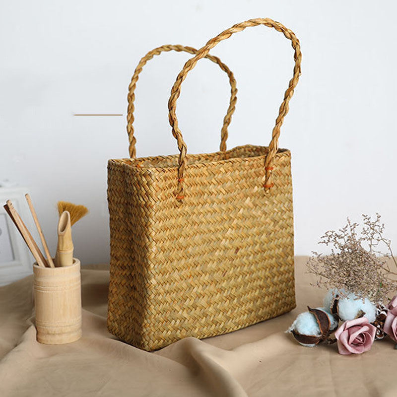 Woven Rattan Handbag - New Style Straw Bag
