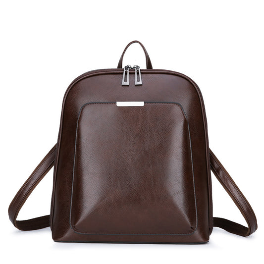 Casual Travel Leather Backpack for Women